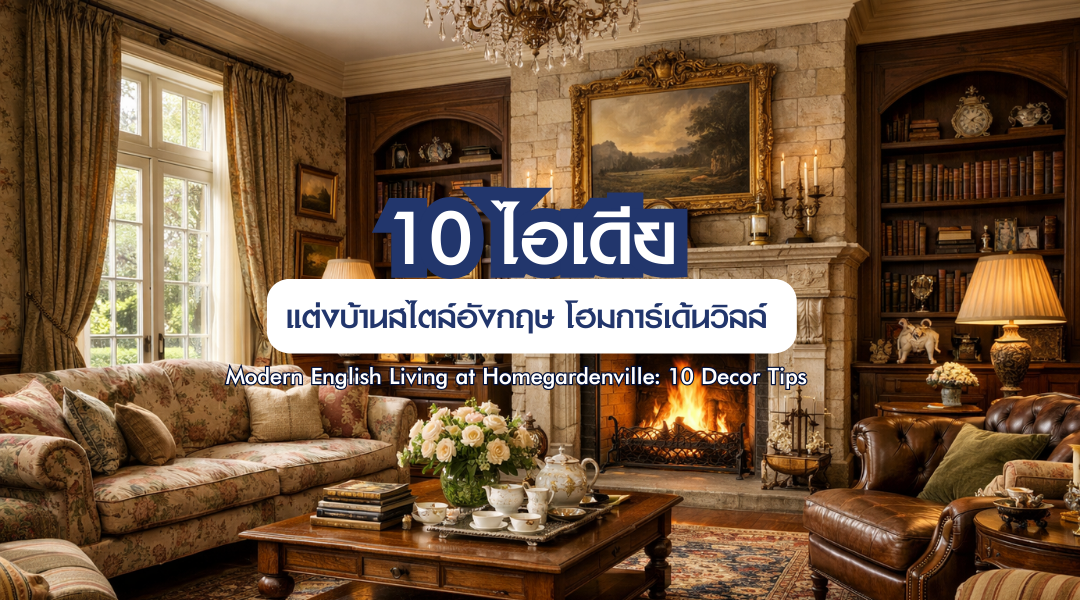 10 ไอเดียแต่งบ้านสไตล์อังกฤษ โฮมการ์เด้นวิลล์ 