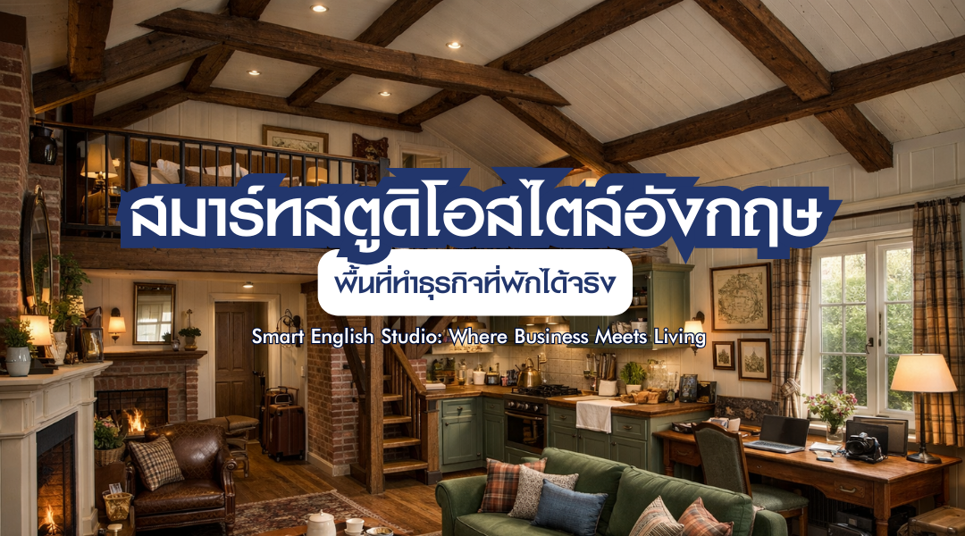 สมาร์ทสตูดิโอสไตล์อังกฤษ: พื้นที่ทำธุรกิจที่พักได้จริง