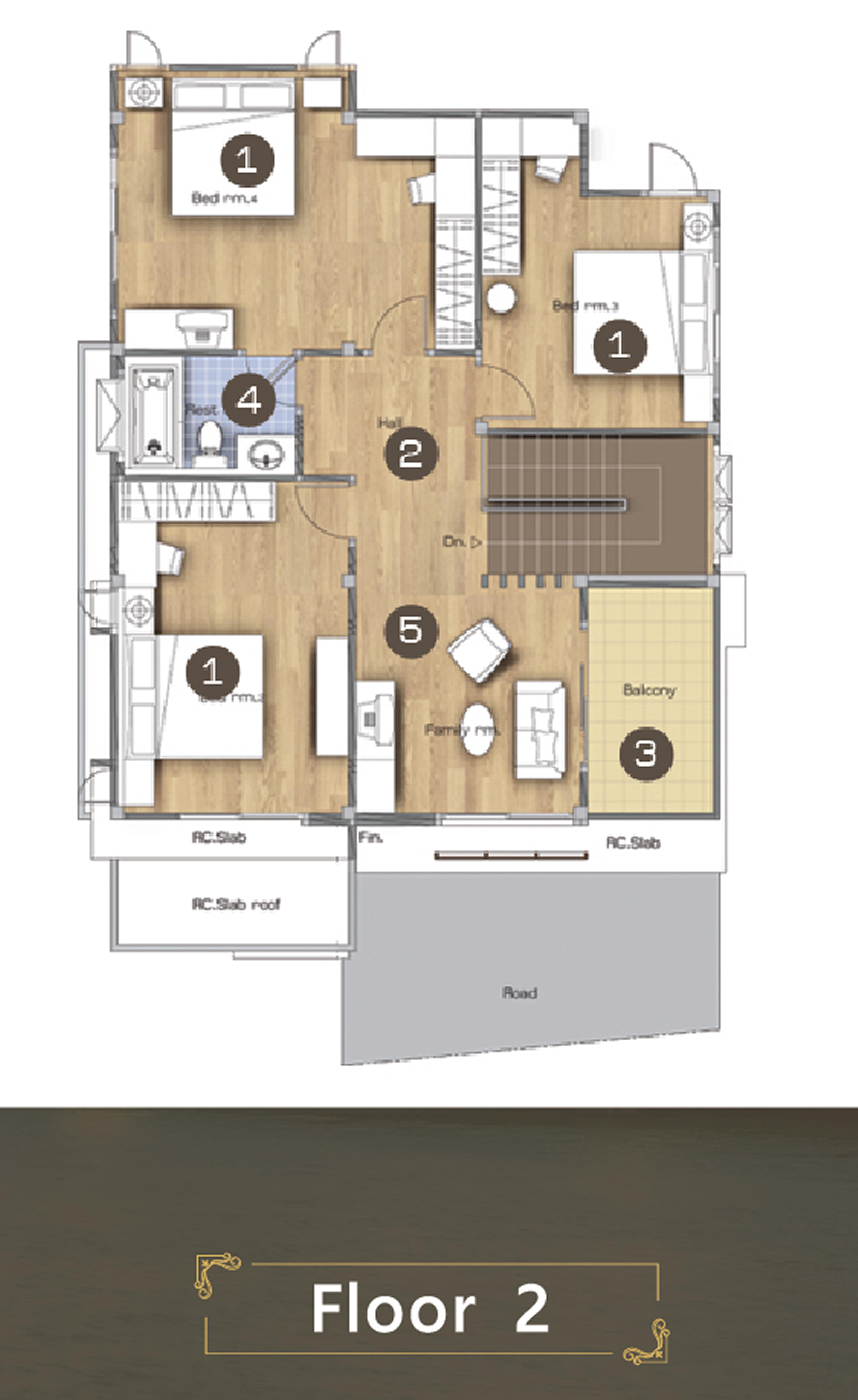 Floor Plan ชั้นที่ 2